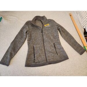 Eddie Bauer Jacket Carter Womens L Gray Zip Sweater‎ Fleece StormRepel CAT EB251
